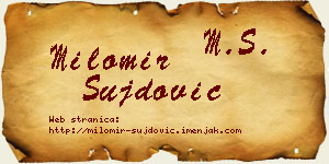 Milomir Šujdović vizit kartica